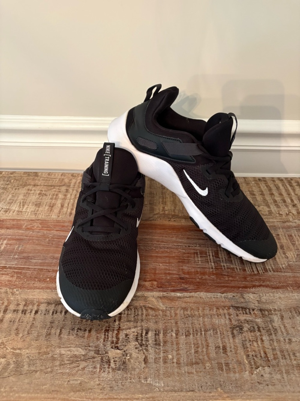Nike Legend Essential Black and White Men's Lightweight Running Sneakers
